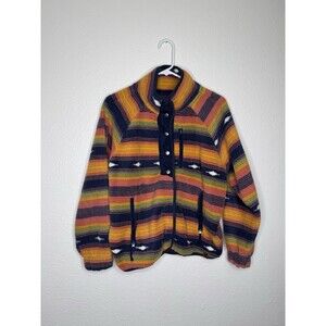LIV Outdoors Dusk Sherpa Snap Pullover Western Print Fleece Jacket Women’s S